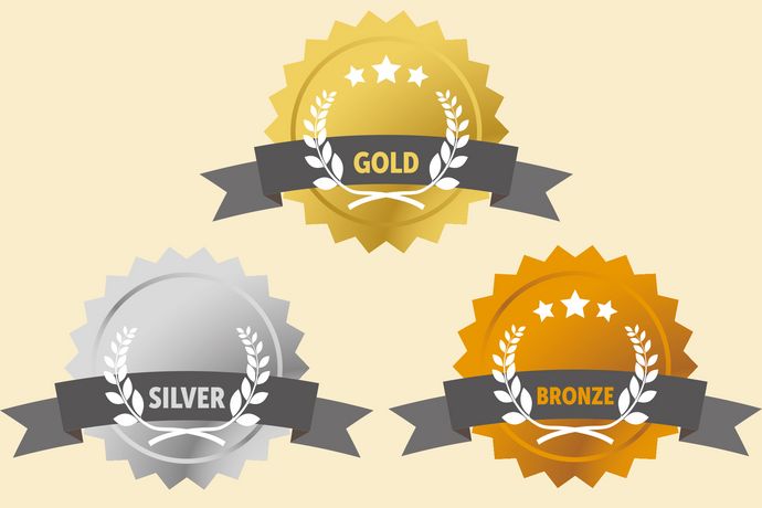 Vergütungsmodell in Bronze, Silber und Gold